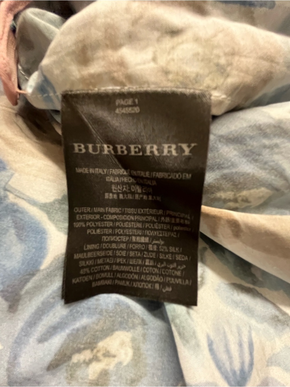 Burberry Pleated Floral Overlay Skirt Blush Pink US 6 - Picture 5 of 7